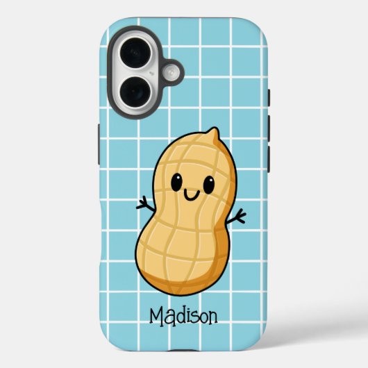 かわいいピーナッツのキャラクター - 笑顔のナッツ Case-Mate iPhoneケース (裏面)