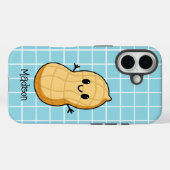 かわいいピーナッツのキャラクター - 笑顔のナッツ Case-Mate iPhoneケース (裏面 (横))