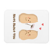 かわいいピーナッツのナッツについてあなたバレンタインデン マグネット (横)