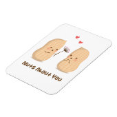 かわいいピーナッツのナッツについてあなたバレンタインデン マグネット (左側)