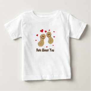 かわいいピーナッツのナッツのフードパンユーモアユニセックス ベビーTシャツ