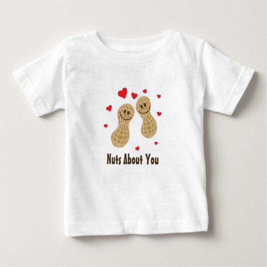 かわいいピーナッツのナッツのフードパンユーモアユニセックス ベビーTシャツ (正面)
