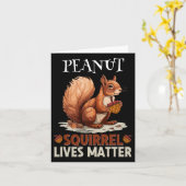 かわいいピーナッツのリスが野生の動物の男性女性K カード (黄色い花)