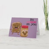 かわいいピーナッツバターとジェリーバレンタイン シーズンカード (正面)