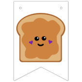 かわいいピーナッツバターとジェリーパン バンティングフラッグ (第1の旗)