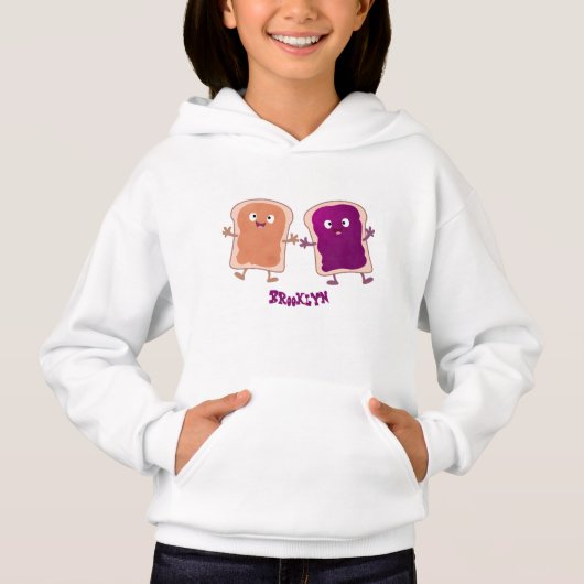 かわいいピーナッツバターとゼリーサンド漫画 (正面)