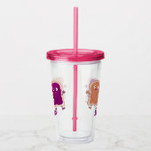 かわいいピーナッツバターとゼリーサンド漫画 アクリルタンブラー (右)