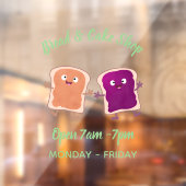 かわいいピーナッツバターとゼリーサンド漫画 ウィンドウサイン (シート2)