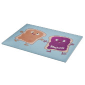 かわいいピーナッツバターとゼリーサンド漫画 カッティングボード (角)