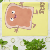 かわいいピーナッツバターとゼリーサンド漫画 キッチンタオル (折り畳み)