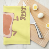 かわいいピーナッツバターとゼリーサンド漫画 キッチンタオル (四つ折り)