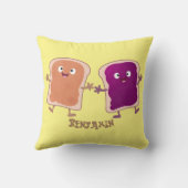 かわいいピーナッツバターとゼリーサンド漫画 クッション (裏面)