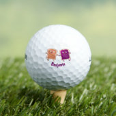 かわいいピーナッツバターとゼリーサンド漫画 ゴルフボール (インサイチュ 木)