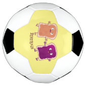 かわいいピーナッツバターとゼリーサンド漫画 サッカーボール (回転)