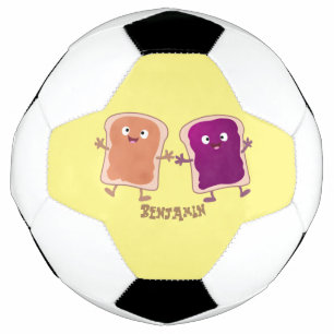 かわいいピーナッツバターとゼリーサンド漫画 サッカーボール