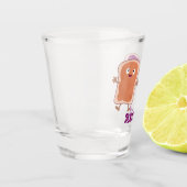 かわいいピーナッツバターとゼリーサンド漫画 ショットグラス (左)