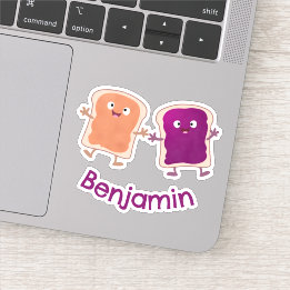 かわいいピーナッツバターとゼリーサンド漫画 シール