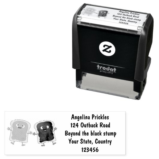 かわいいピーナッツバターとゼリーサンド漫画 セルフインキングスタンプ (インサイチュ)