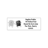 かわいいピーナッツバターとゼリーサンド漫画 セルフインキングスタンプ (デザイン)