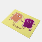 かわいいピーナッツバターとゼリーサンド漫画 ドアマット (アングル)