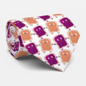 かわいいピーナッツバターとゼリーサンド漫画 ネクタイ (ロール)