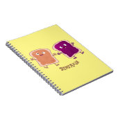 かわいいピーナッツバターとゼリーサンド漫画 ノートブック (右側)