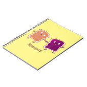 かわいいピーナッツバターとゼリーサンド漫画 ノートブック (左側)