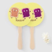 かわいいピーナッツバターとゼリーサンド漫画 ハンドファン (正面&裏面)