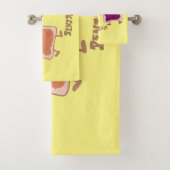 かわいいピーナッツバターとゼリーサンド漫画 バスタオルセット (インサイチュ)