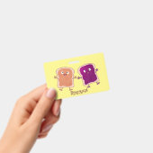 かわいいピーナッツバターとゼリーサンド漫画 バッジ (手持ち)