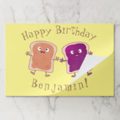 かわいいピーナッツバターとゼリーサンド漫画 ペーパーパッド (折り畳み)