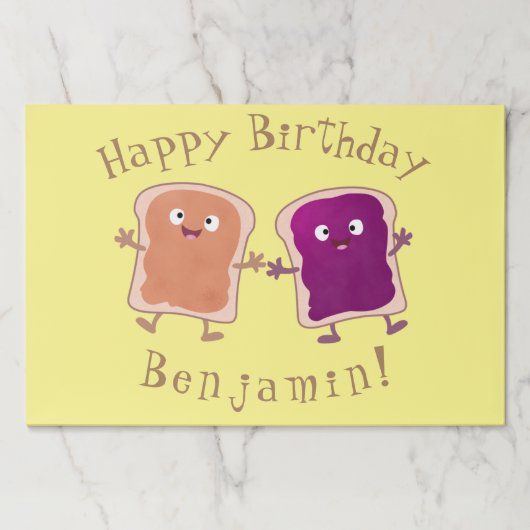 かわいいピーナッツバターとゼリーサンド漫画 ペーパーパッド (正面)