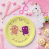 かわいいピーナッツバターとゼリーサンド漫画 ペーパープレート (パーティー)