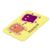 かわいいピーナッツバターとゼリーサンド漫画 マグネット (左側)