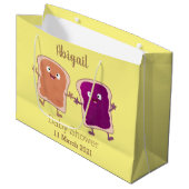 かわいいピーナッツバターとゼリーサンド漫画 ラージペーパーバッグ (正面アングル)