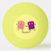 かわいいピーナッツバターとゼリーサンド漫画 卓球ボール (正面)