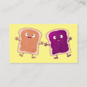 かわいいピーナッツバターとゼリーサンド漫画 名刺 (裏面)