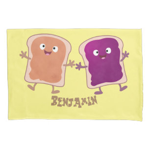 かわいいピーナッツバターとゼリーサンド漫画 枕カバー