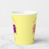 かわいいピーナッツバターとゼリーサンド漫画 紙コップ (左)