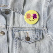 かわいいピーナッツバターとゼリーサンド漫画 缶バッジ (インサイチュ)