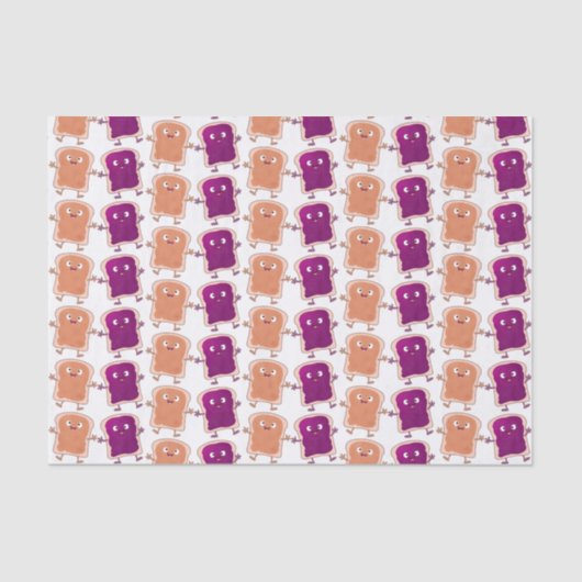 かわいいピーナッツバターとゼリーサンド漫画 薄葉紙 (正面)