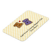 かわいいピーナッツバターとゼリー最高のの友達 マグネット (左側)