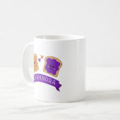 かわいいピーナッツバターとゼリー コーヒーマグカップ (正面左)