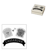 かわいいピーナッツバターとゼリー ラバースタンプ (押印)