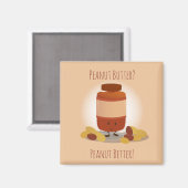 かわいいピーナッツバタージャー |マグネット マグネット (正面/裏面)