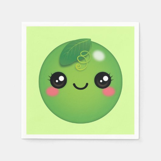 かわいいピーナプキンズ スタンダードカクテルナプキン (正面)