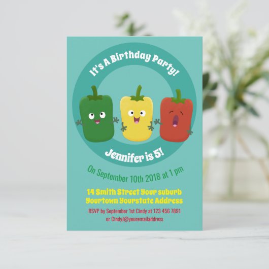 かわいいピーマンのトウガラシのトウガラシのトリオで漫画を歌う 招待状 (スタンド正面)