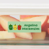 かわいいピーマンのトウガラシの歌パーソナライズされたう ラベル (貼付)