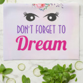 かわいいピ忘れンクユニコーンを夢見るな キッチンタオル (折り畳み)