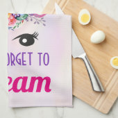 かわいいピ忘れンクユニコーンを夢見るな キッチンタオル (四つ折り)